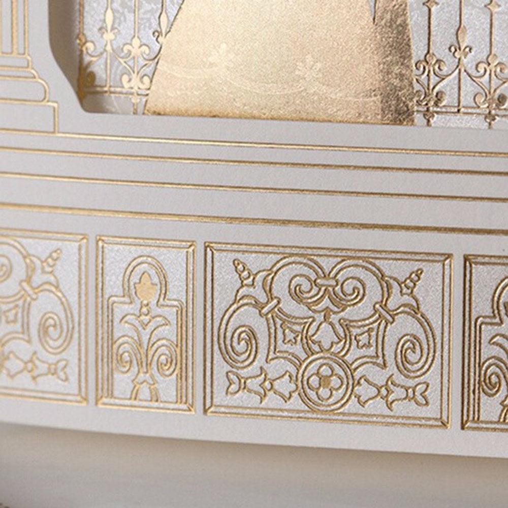 Gold Vintage Laser cut Wedding Invitation,Invitations - DorisHome