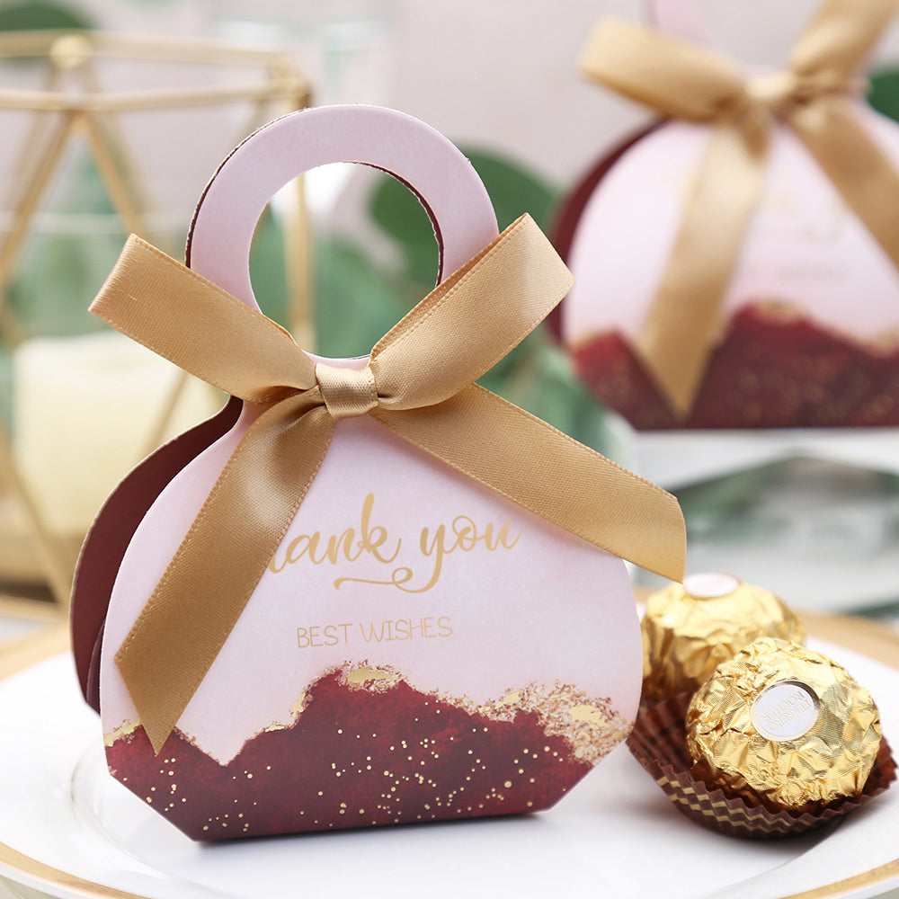 50pcs Red ocean Wedding Favor Boxes Candy Box, CB083R - DorisHome