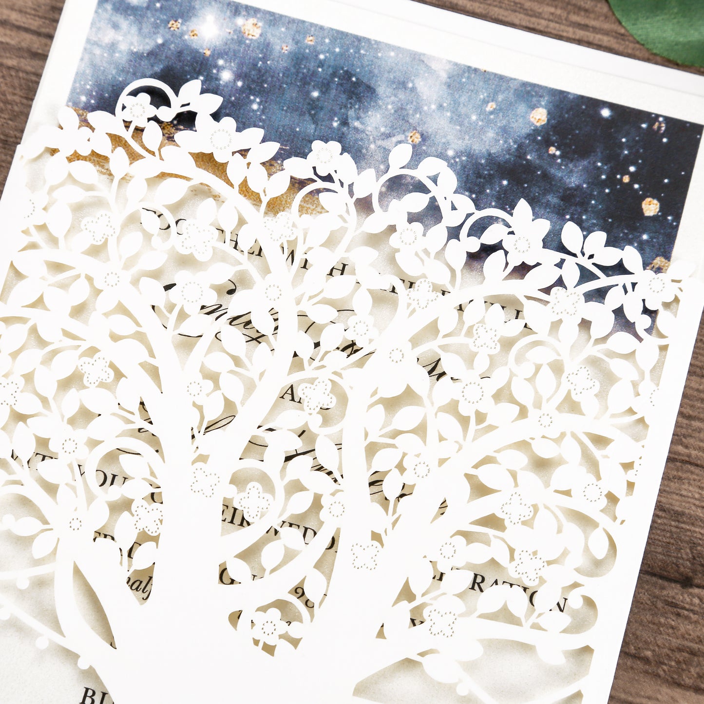 Laser Cut Wedding Invitations with Envelopes White, Personalized Pearlized inserts Invitation Cards for Wedding, Invitations with Envelopes