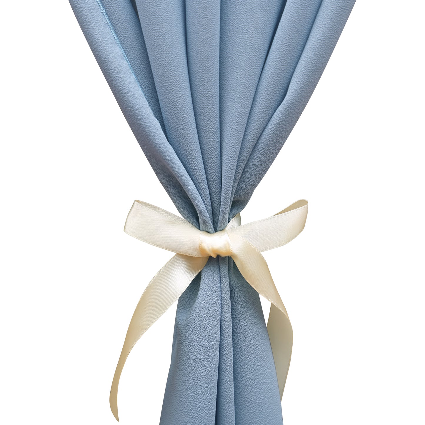 Doris Home 1pc 27x120inches 10ft Dusty Blue Chiffon Table Runner Tulle Extra Long Sheer Decoration With Ivory Ribbon For Romantic Wedding Reception Bridal Baby Shower Holiday Party - DorisHome