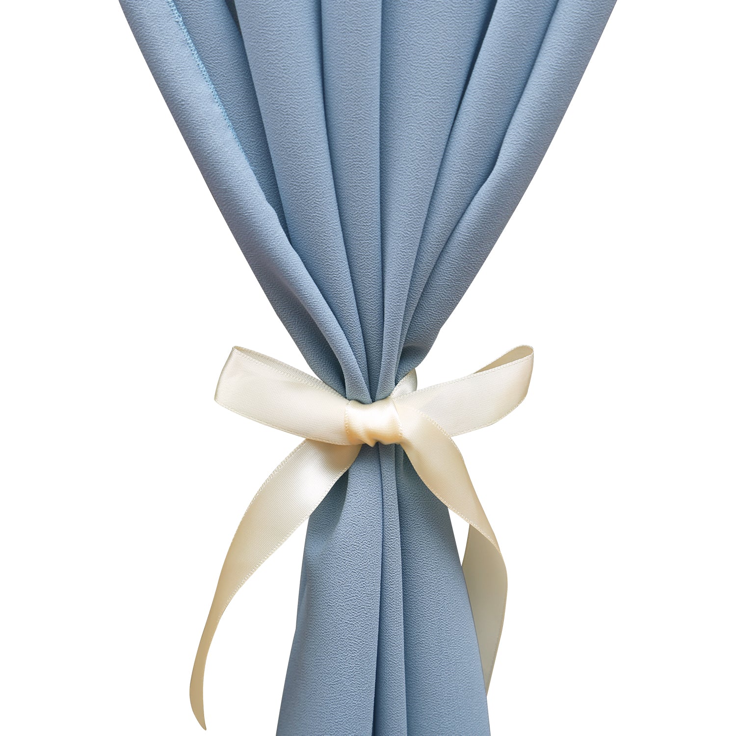 Doris Home 1pc 27x120inches 10ft Dusty Blue Chiffon Table Runner Tulle Extra Long Sheer Decoration With Ivory Ribbon For Romantic Wedding Reception Bridal Baby Shower Holiday Party - DorisHome