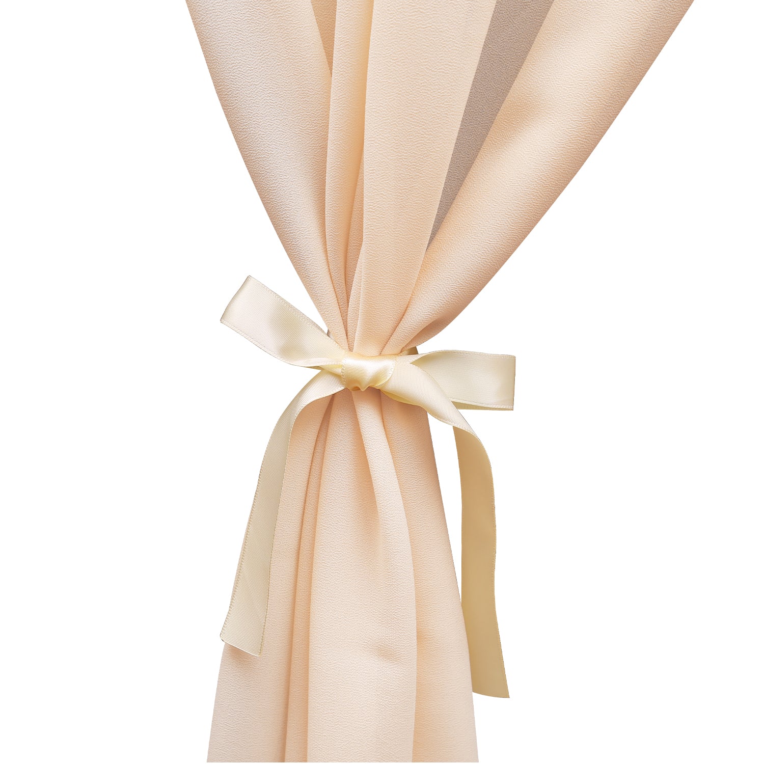 Doris Home 1pc 27x120inches 10ft Cream Chiffon Table Runner Tulle Extra Long Sheer Decoration With Ivory Ribbon For Romantic Wedding Reception Bridal Baby Shower Holiday Party - DorisHome