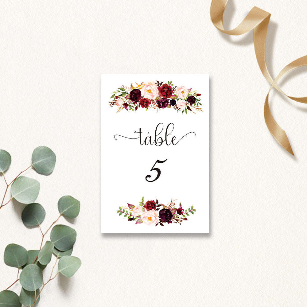Pearl Pink Rose Table Cards - DorisHome
