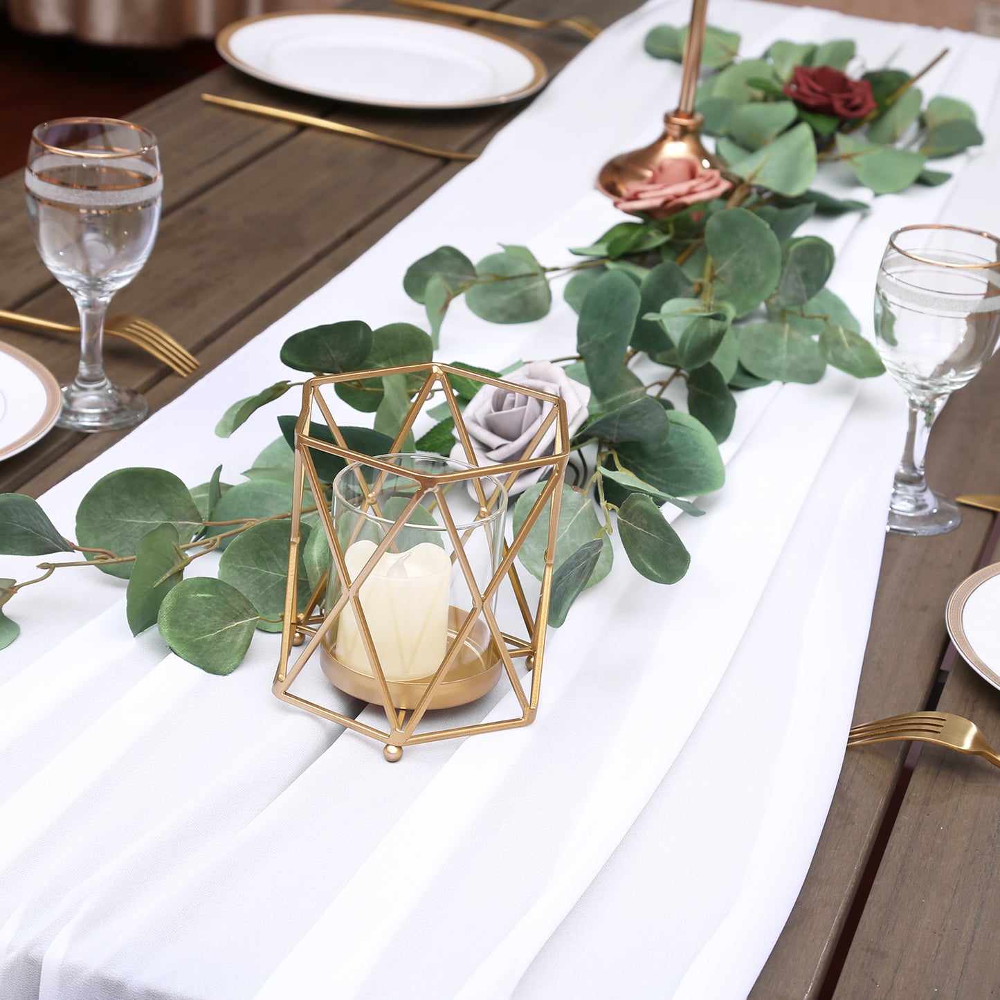 Doris Home 1pc 27x120inches 10ft White Chiffon Table Runner Tulle Extra Long Sheer Decoration With Ivory Ribbon For Romantic Wedding Reception Bridal Baby Shower Holiday Party - DorisHome