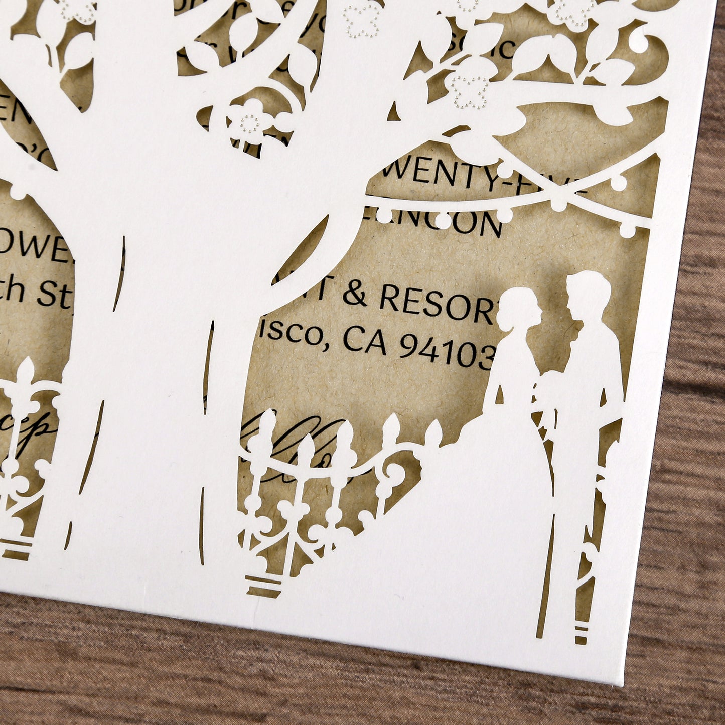Laser Cut Wedding Invitations with Envelopes White, Kraft Paper Invitation Cards for Wedding, Invitations with Envelopes