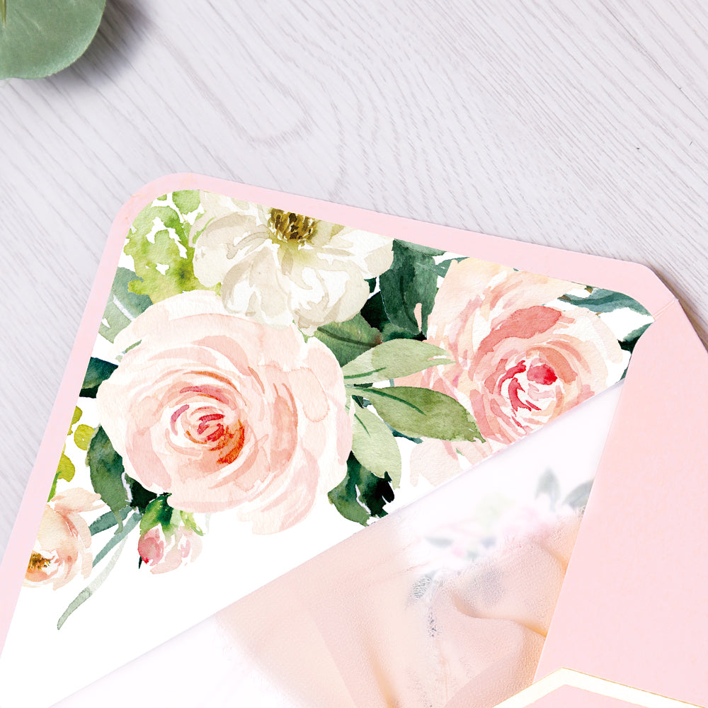 Pocket Burgundy Wedding Invitations Greeting Cards - DorisHome