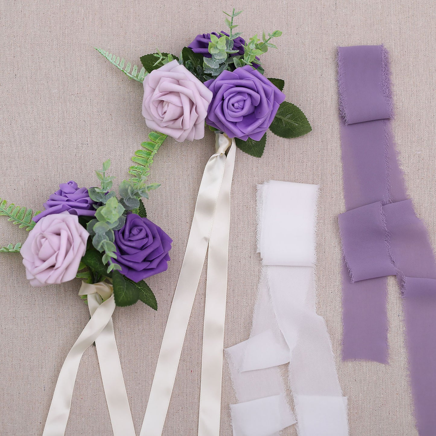 Faneya 12pcs Purple Floral Floral Wedding Flower Artificial Flowers