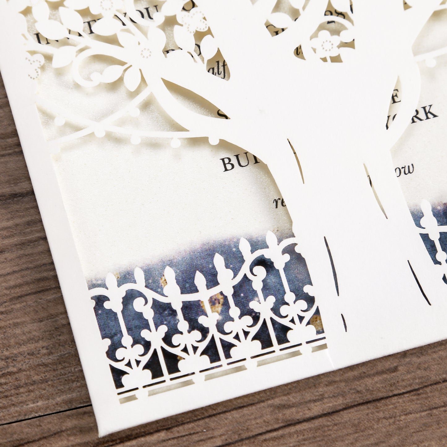 Laser Cut Wedding Invitations with Envelopes White, Personalized Pearlized inserts Invitation Cards for Wedding, Invitations with Envelopes