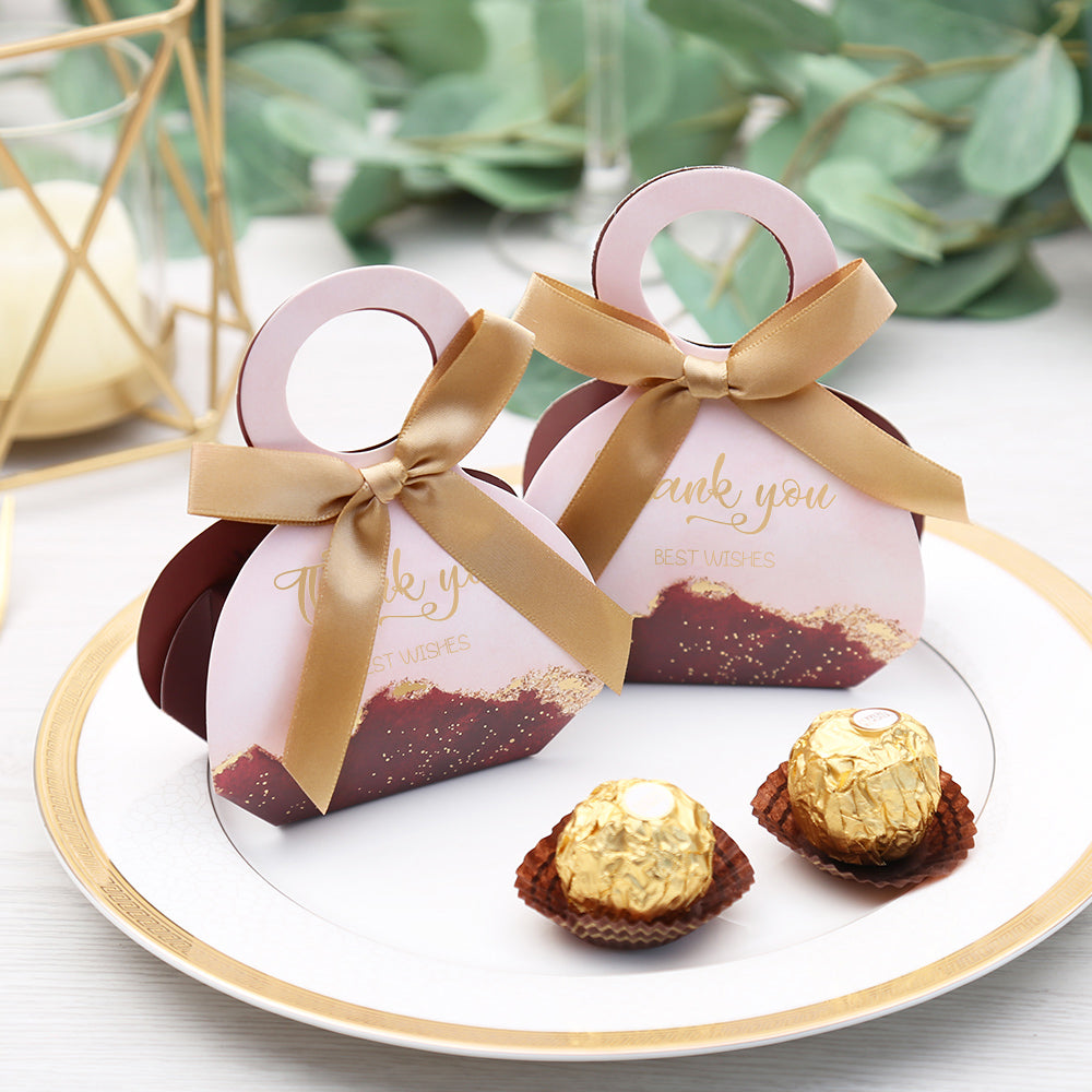 50pcs Red ocean Wedding Favor Boxes Candy Box, CB083R - DorisHome