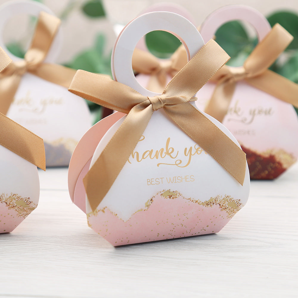 50pcs Pink ocean Wedding Favor Boxes Candy Box, CB083P - DorisHome