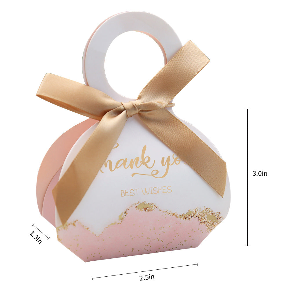 50pcs Pink ocean Wedding Favor Boxes Candy Box, CB083P - DorisHome