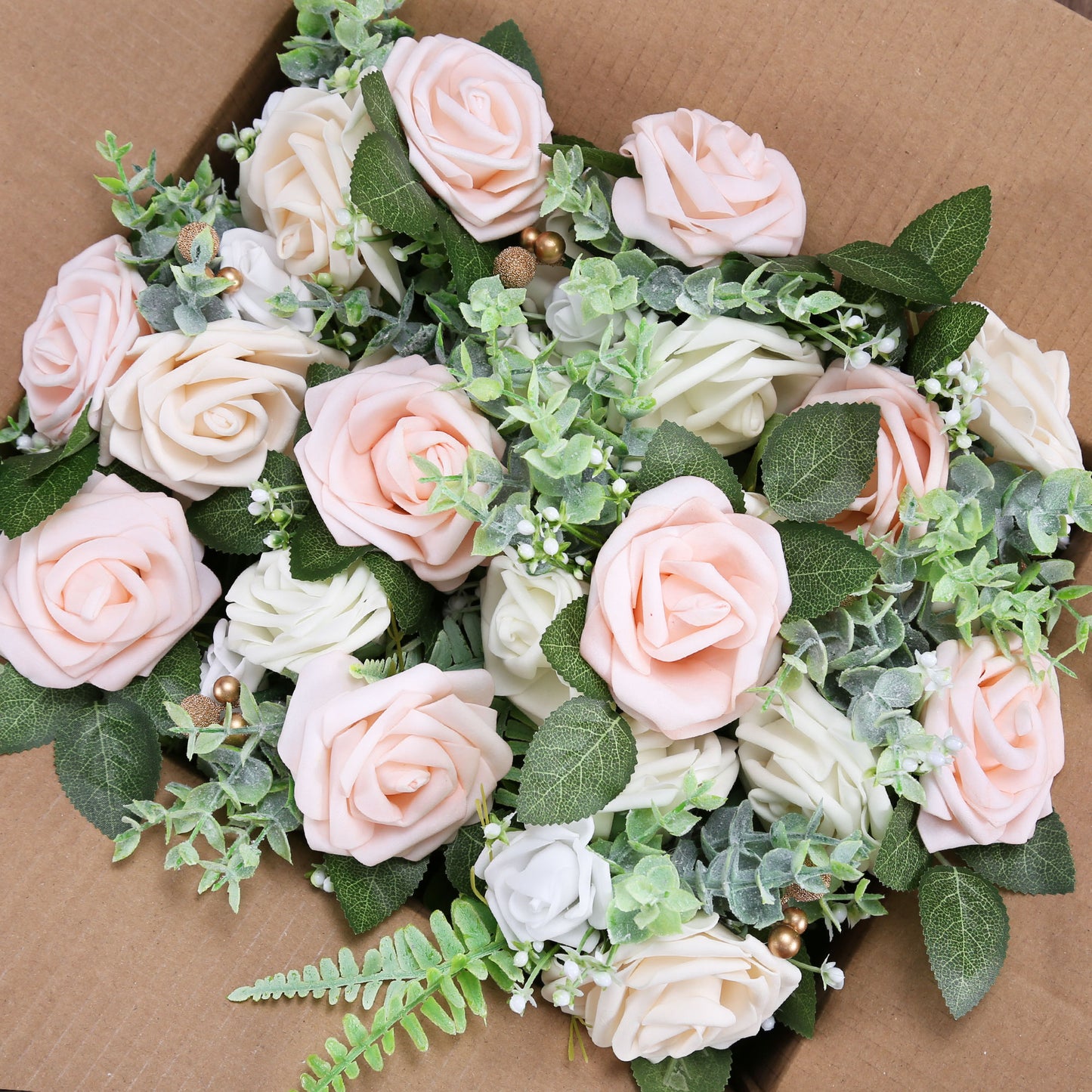 Wedding Aisle Decorations Pink Pew Flowers Set of 10 for Wedding Ceremony Party Chair Decor with Artificial Flowers Eucalyptus and Ribbons