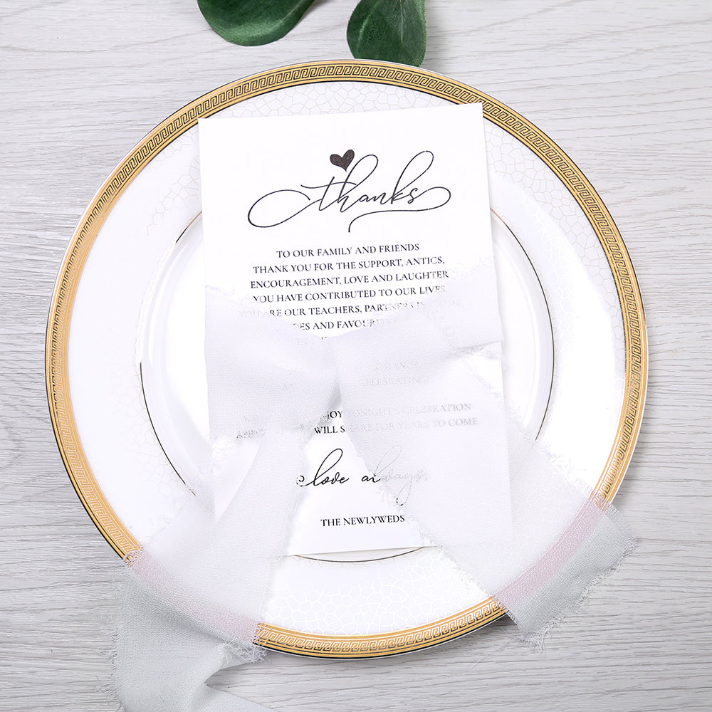 Handmade Fringe Chiffon Silk-Like Ribbon 2" x 7Yd Set of 3 Rolls Ribbons for Wedding Invitations, Bouquets, Gift Wrapping (3 Rolls White) - DorisHome