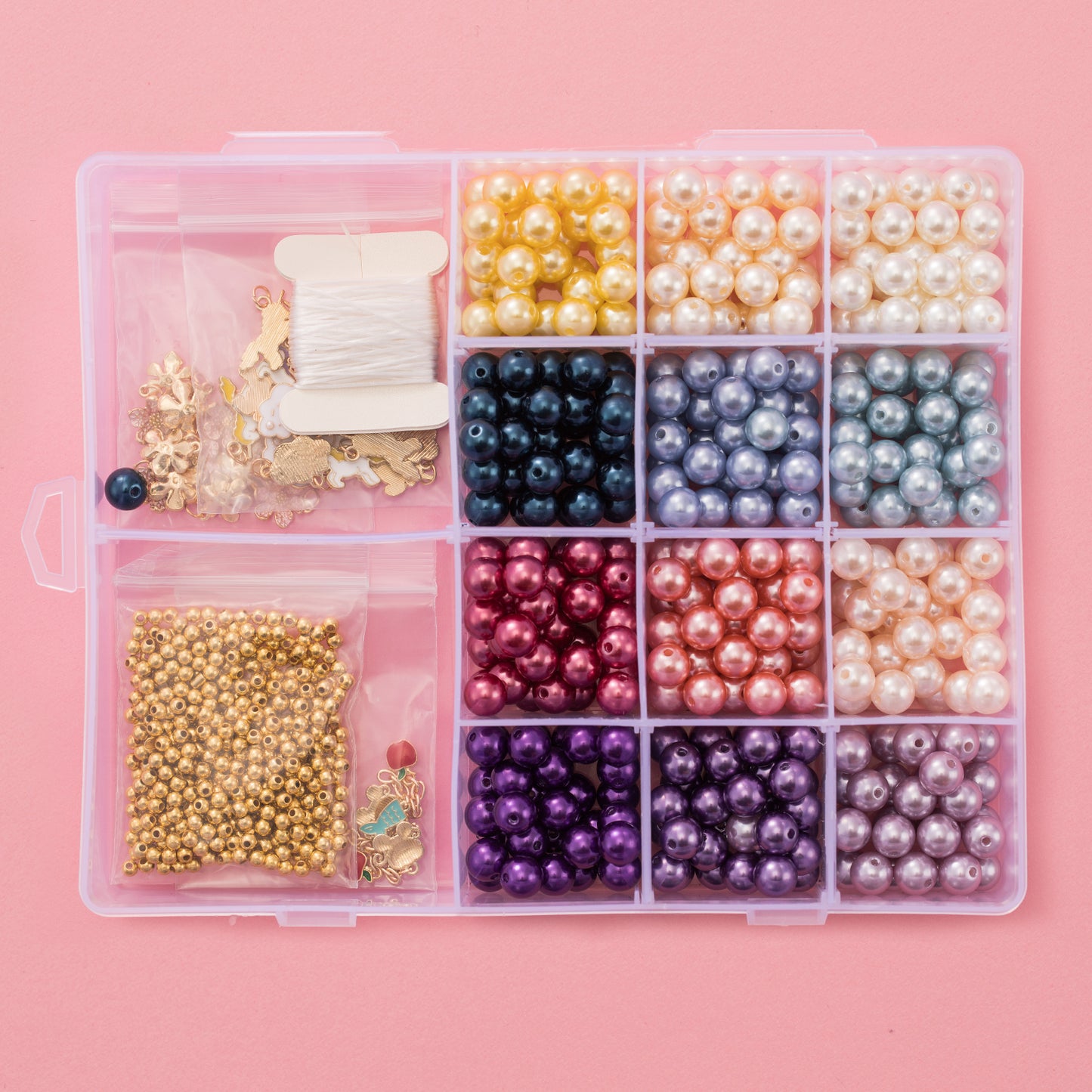 DreamBuilt Bracelet Making Kit for Girls, Charms for Jewelry Making Kit with 1000+ Charm& Beads& Pearls, Christmas Gifts/Charm Bracelet for Girls Teens, Friendship Bracelet Making Kit for Girls