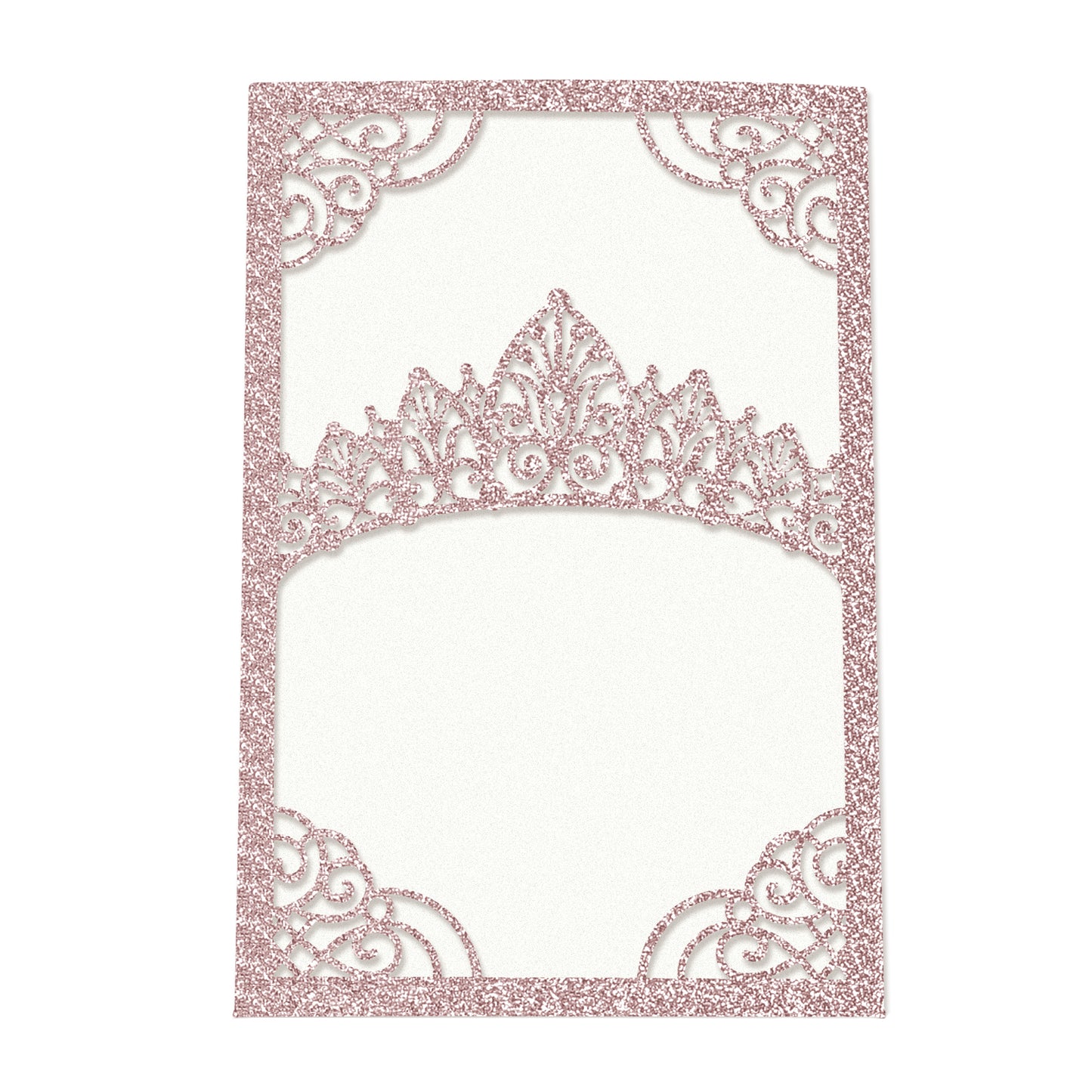 DreamBuilt Rose Gold Glitter Invitations Greeting Cards For Quinceanera