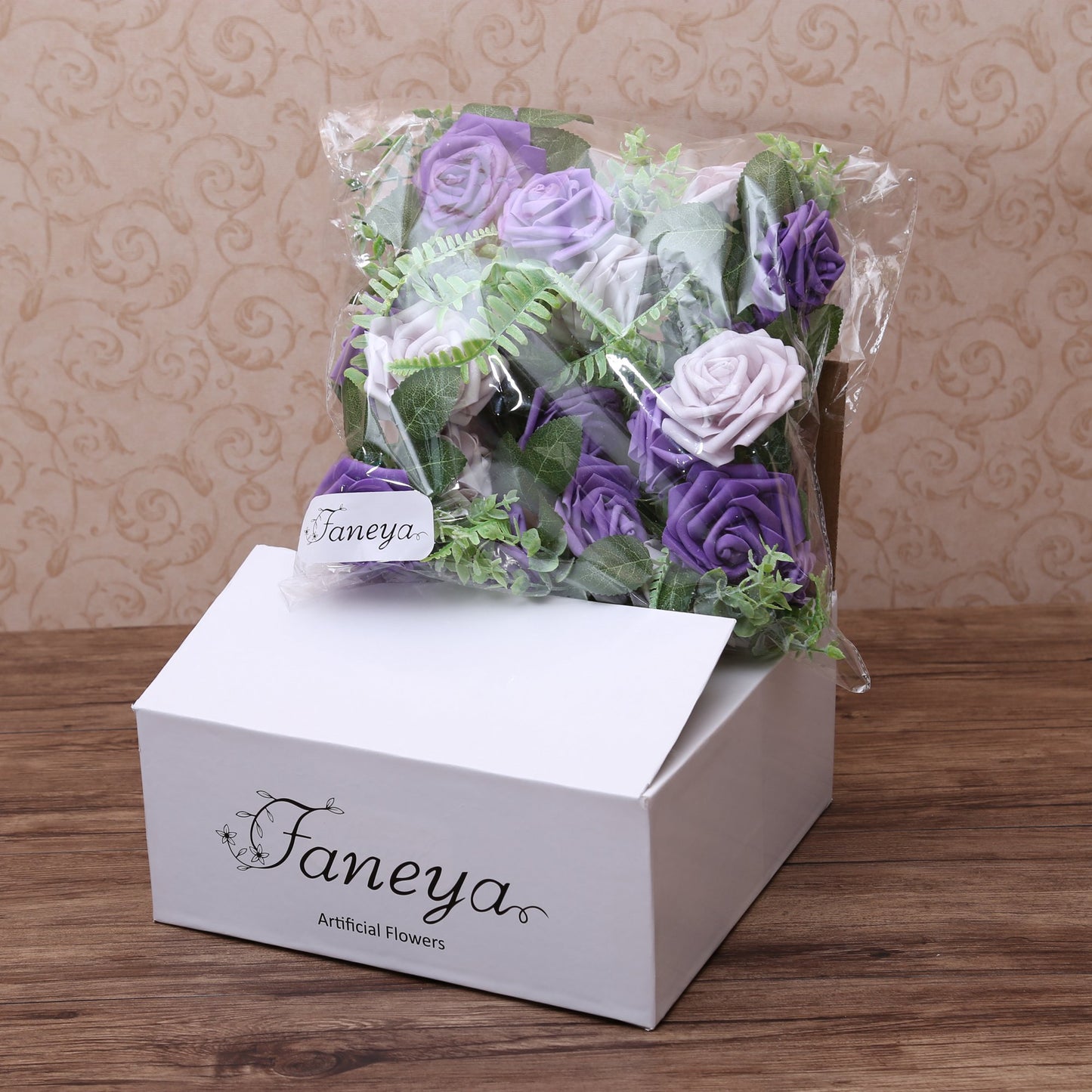 Faneya 12pcs Purple Floral Floral Wedding Flower Artificial Flowers