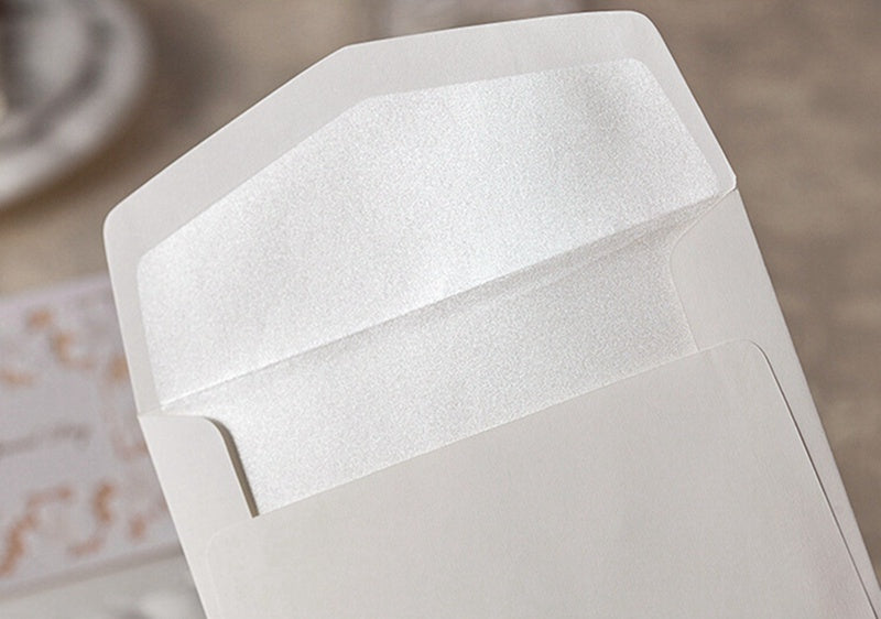 White Hollow Flora Laser Cut Invitation for Wedding Bridal Shower - DorisHome