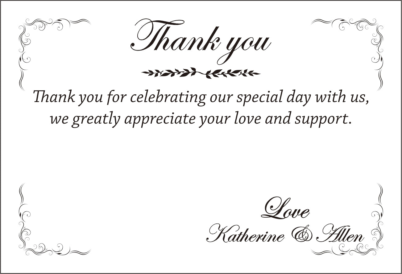 Greeting Cards Thank You Cards, THANKYOU05 - DorisHome