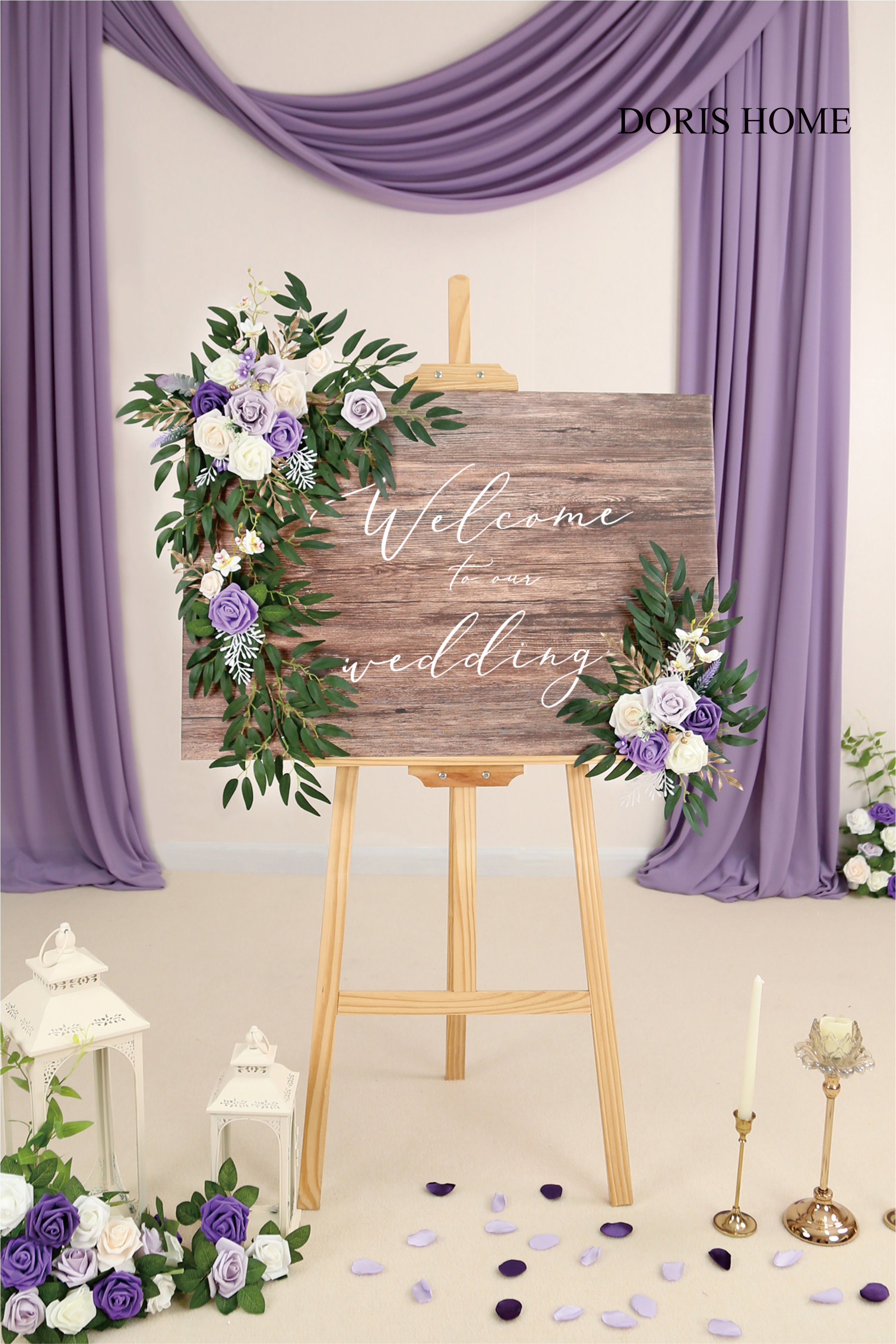 Lavender and Cream Ceremony Flowers