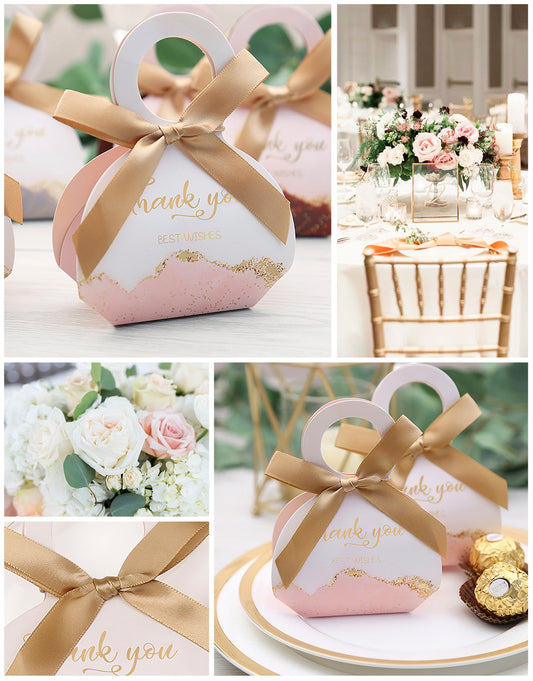 50pcs Pink ocean  Wedding Favor Boxes Candy Box, CB083P