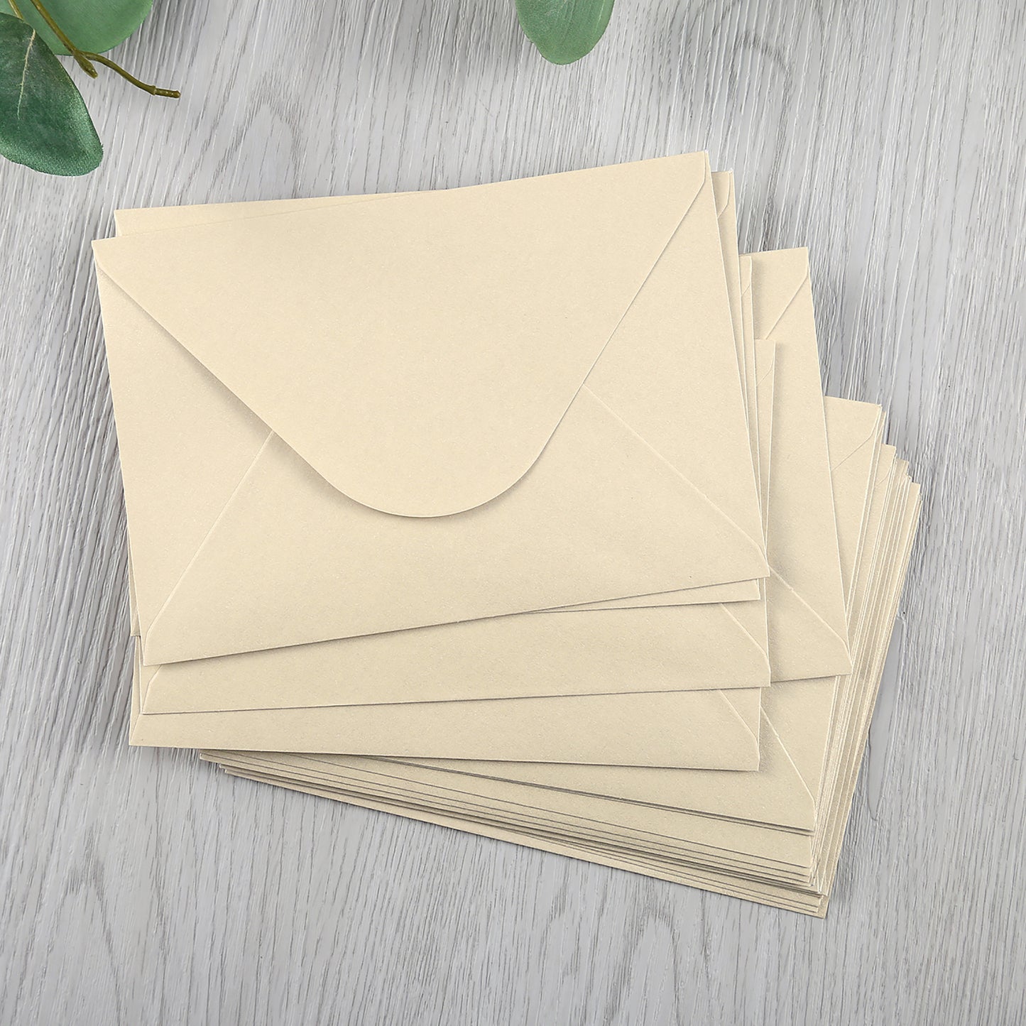 DreamBuilt 50pcs A-7 Pearl Beige Envelopes for Wedding Invitations, Greeting Cards, Photos, Announcements (5.3 x 7.7 inch)