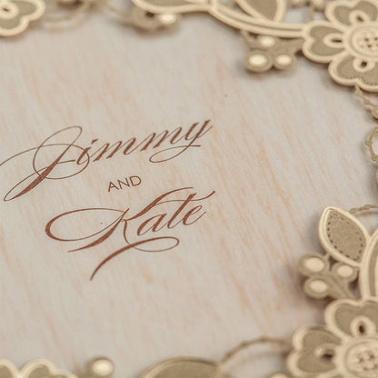 Gold Laser Cut Wedding Invitation Cards  ,Invitations - DorisHome
