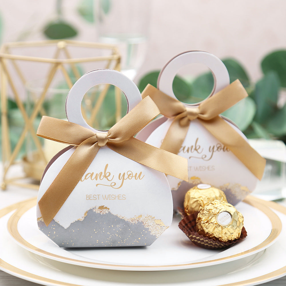 50pcs Grey ocean  Wedding Favor Boxes Candy Box, CB083G - DorisHome