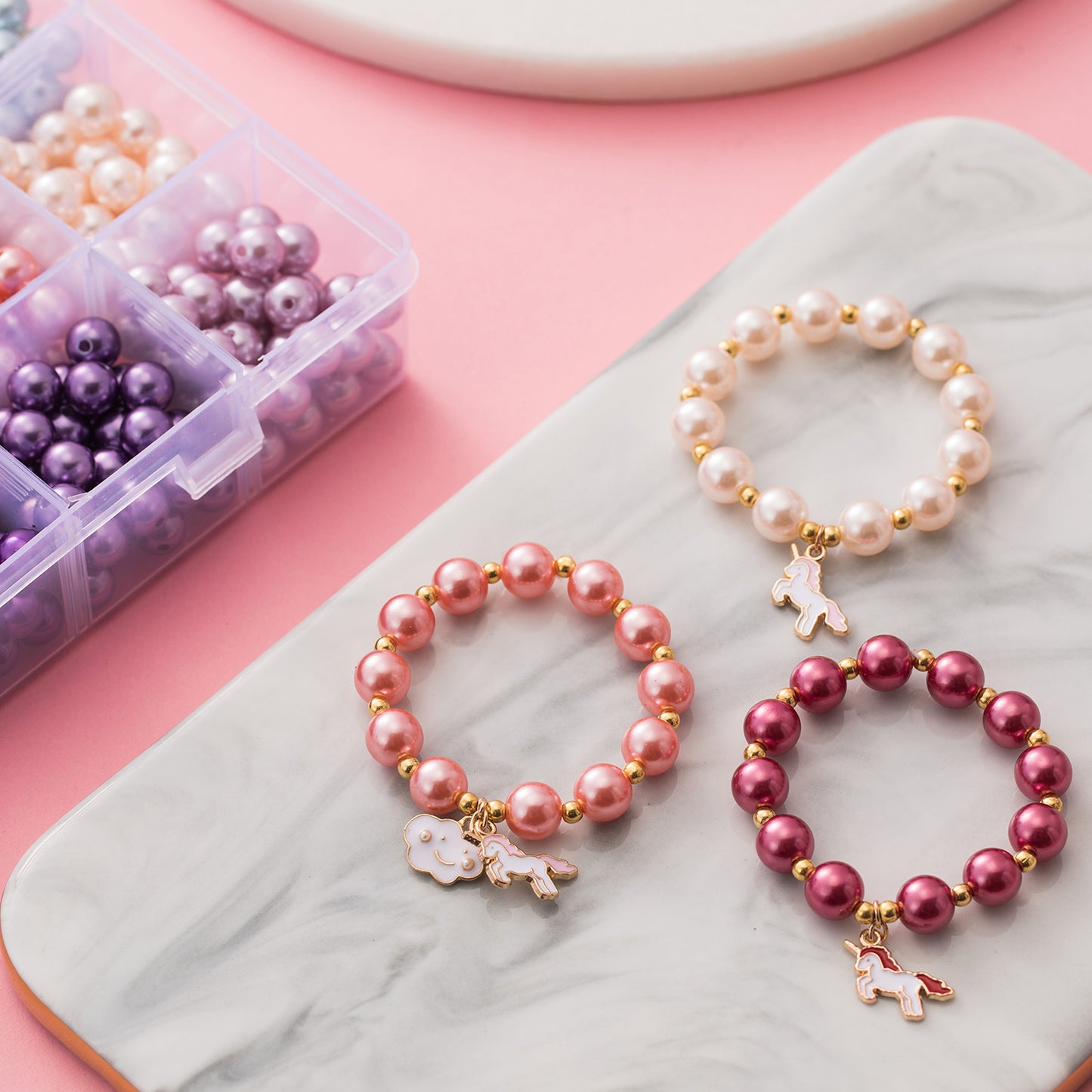 Christmas Bracelet for Girls Bracelet Making Kit with Charm Beads