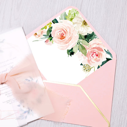 Pocket Burgundy  Wedding Invitations Greeting Cards - DorisHome