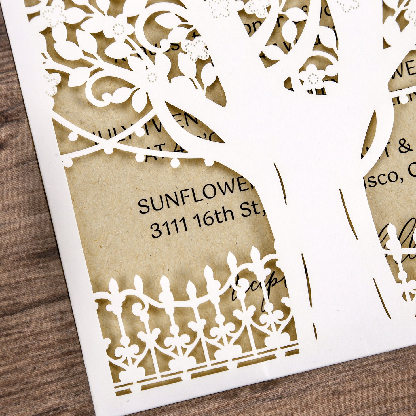 Laser Cut Wedding Invitations with Envelopes White, Kraft Paper Invitation Cards for Wedding, Invitations with Envelopes