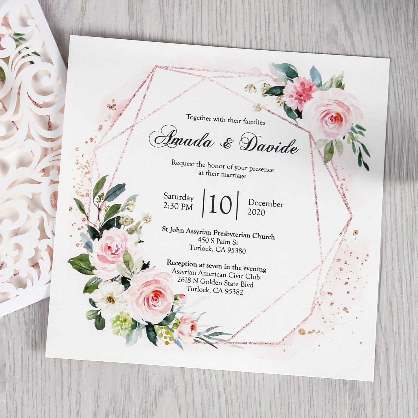 Ivory White Bowknot Lace Wedding Invitations,Invitations