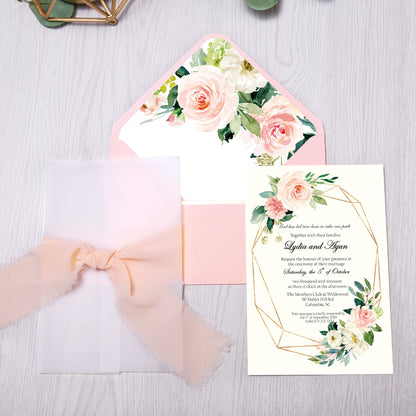 Pocket Burgundy  Wedding Invitations Greeting Cards - DorisHome