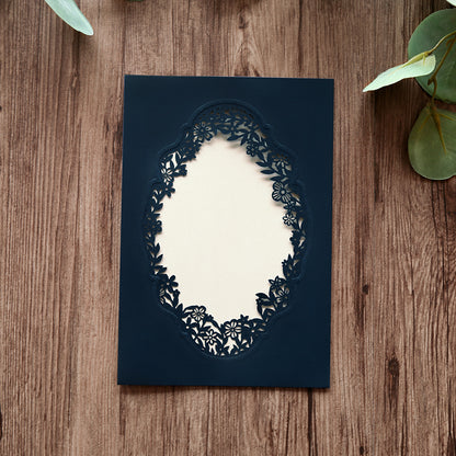 Pocket Navy Wedding Invitations Greeting Cards For Wedding - DorisHome