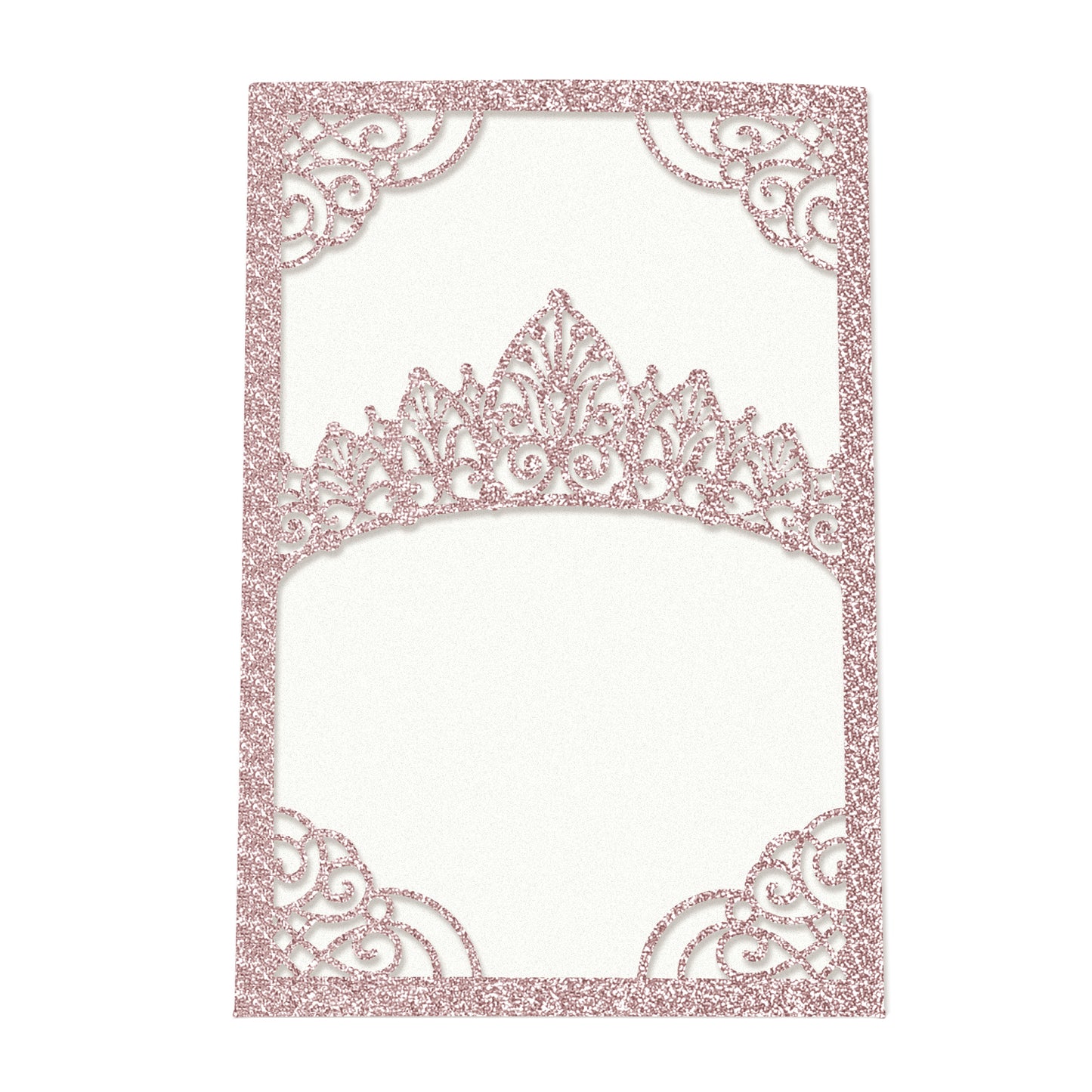 Rose Gold Glitter Invitations Greeting Cards For Quinceanera