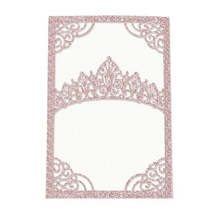 DreamBuilt Rose Gold Glitter Invitations Greeting Cards For Quinceanera - DorisHome