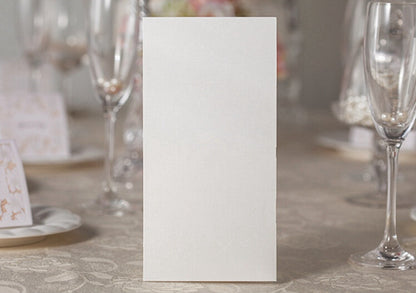 White Hollow Flora Laser Cut Invitation for Wedding Bridal Shower - DorisHome